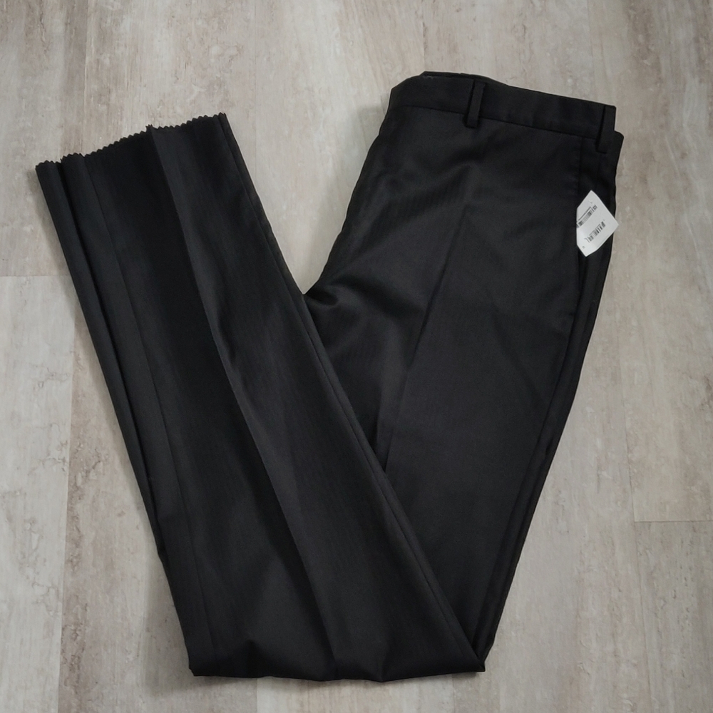 🆕 NORDSTROM HICKEY FREEMAN 100% worsted Wool Black Dress Pants